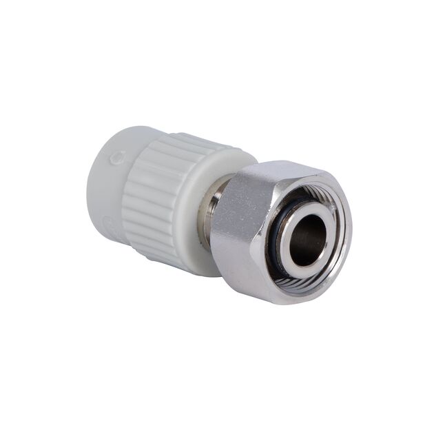 Муфта под Евроконус PPR с накидной гайкой Thermo Alliance 20х3/4" ВР с латунным штоком, фото , зображення 4 | SNABZHENIE.com.ua Муфта под Евроконус PPR с накидной гайкой Thermo Alliance 20х3/4" ВР с латунным штоком, фото , зображення 4 | SNABZHENIE.com.ua