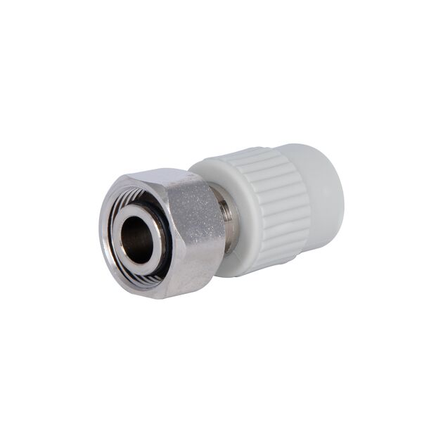 Муфта под Евроконус PPR с накидной гайкой Thermo Alliance 20х3/4" ВР с латунным штоком, фото , зображення 5 | SNABZHENIE.com.ua Муфта под Евроконус PPR с накидной гайкой Thermo Alliance 20х3/4" ВР с латунным штоком, фото , зображення 5 | SNABZHENIE.com.ua