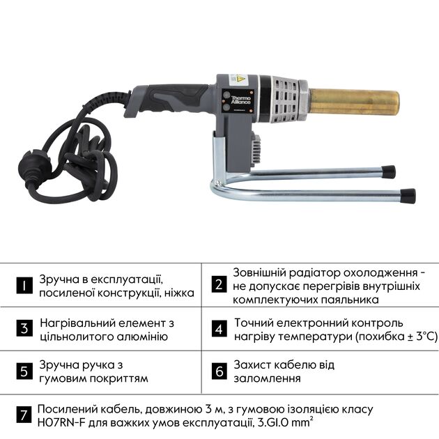 Паяльник для пластиковых труб Thermo Alliance STD-102 Ø20-32 (автоматический 700W), фото , зображення 4 | SNABZHENIE.com.ua Паяльник для пластиковых труб Thermo Alliance STD-102 Ø20-32 (автоматический 700W), фото , зображення 4 | SNABZHENIE.com.ua