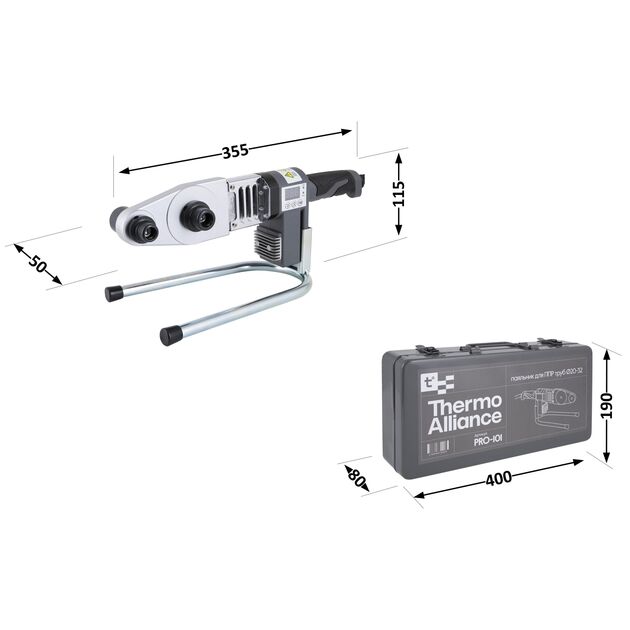 Паяльник для пластиковых труб Thermo Alliance PRO-101 Ø20-32 (автоматический с дисплеем, 600W), фото , зображення 2 | SNABZHENIE.com.ua Паяльник для пластиковых труб Thermo Alliance PRO-101 Ø20-32 (автоматический с дисплеем, 600W), фото , зображення 2 | SNABZHENIE.com.ua