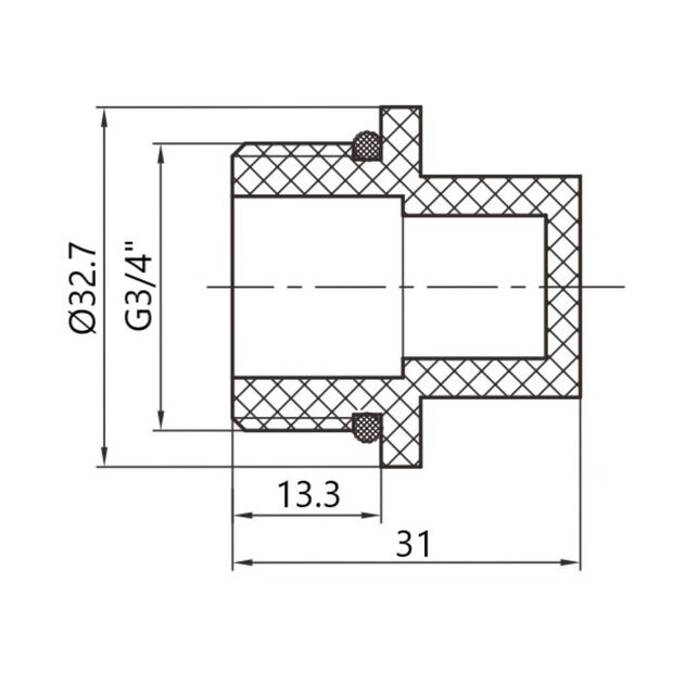 Заглушка PPR Thermo Alliance с резьбой 20х3/4" НР, фото , изображение 2 | SNABZHENIE.com.ua Заглушка PPR Thermo Alliance с резьбой 20х3/4" НР, фото , изображение 2 | SNABZHENIE.com.ua