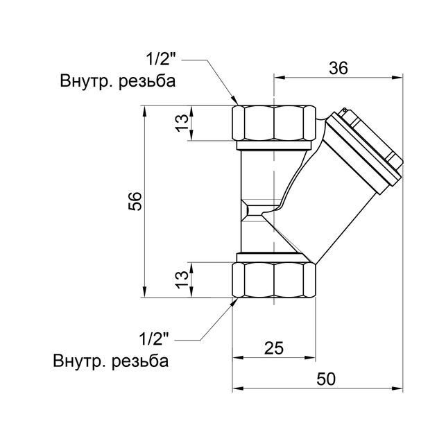 Фильтр грубой очистки Thermo Alliance Base 1/2"ВВ для воды косой SD124W15, фото , зображення 2 | SNABZHENIE.com.ua Фильтр грубой очистки Thermo Alliance Base 1/2"ВВ для воды косой SD124W15, фото , зображення 2 | SNABZHENIE.com.ua