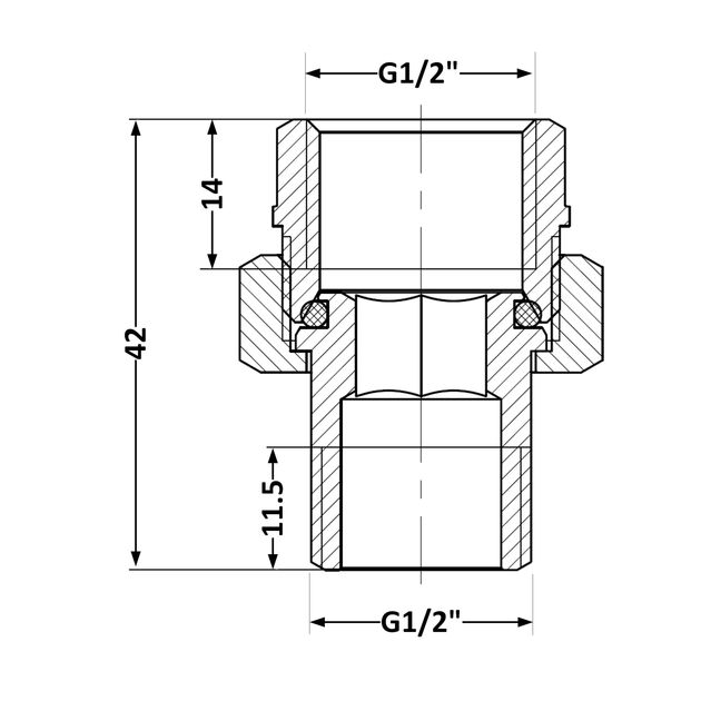 Сгон-американка Thermo Alliance Base 1/2"ВН никель, прямой SD190W15, фото , изображение 2 | SNABZHENIE.com.ua Сгон-американка Thermo Alliance Base 1/2"ВН никель, прямой SD190W15, фото , изображение 2 | SNABZHENIE.com.ua
