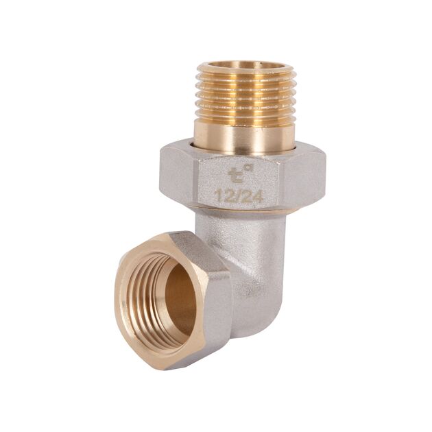 Сгон-американка Thermo Alliance Base 1/2"ВН угловой, никель  SD191W15, фото  | SNABZHENIE.com.ua