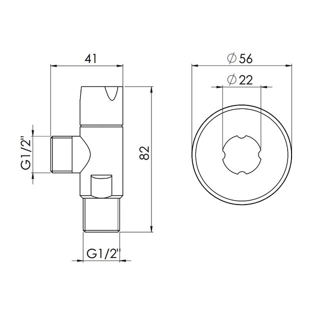 Кран угловой Thermo Alliance Standart (ручка круглая) с керам.буксой 1/2"Н х 1/2"Н SF342W1515, фото , изображение 2 | SNABZHENIE.com.ua Кран угловой Thermo Alliance Standart (ручка круглая) с керам.буксой 1/2"Н х 1/2"Н SF342W1515, фото , изображение 2 | SNABZHENIE.com.ua