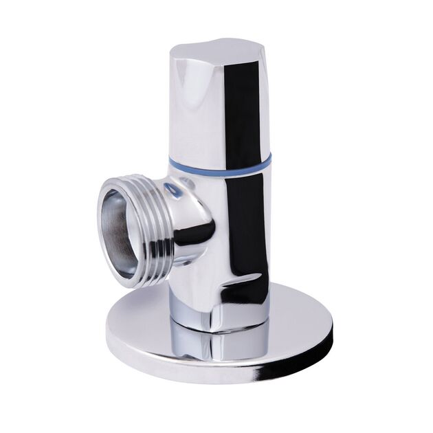 Кран угловой Thermo Alliance Standart (ручка круглая) с керам.буксой 1/2"Н х 3/4"Н SF342W1520, фото  | SNABZHENIE.com.ua