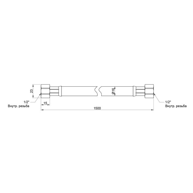 Шланг для газа Thermo Alliance черный 1/2" ВВ 100 см SD91G100, фото , изображение 2 | SNABZHENIE.com.ua Шланг для газа Thermo Alliance черный 1/2" ВВ 100 см SD91G100, фото , изображение 2 | SNABZHENIE.com.ua