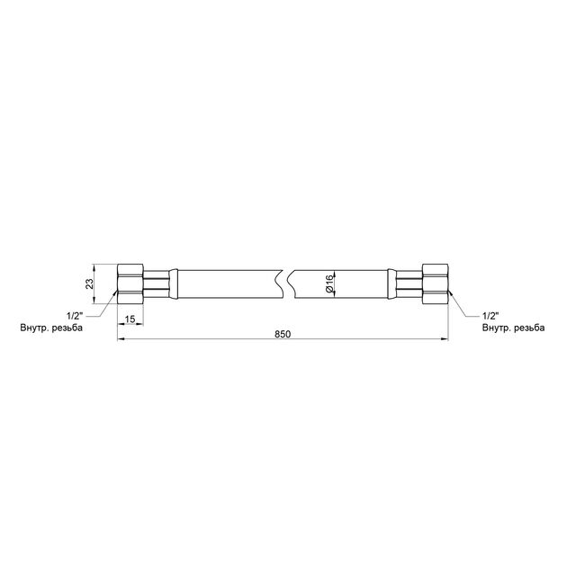 Шланг для газа Thermo Alliance белый 1/2" ВВ 80 см SD90G80, фото , изображение 2 | SNABZHENIE.com.ua Шланг для газа Thermo Alliance белый 1/2" ВВ 80 см SD90G80, фото , изображение 2 | SNABZHENIE.com.ua
