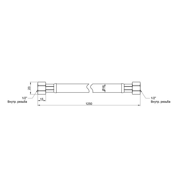 Шланг для газа Thermo Alliance белый 1/2" ВВ 120 см SD90G120, фото , изображение 2 | SNABZHENIE.com.ua Шланг для газа Thermo Alliance белый 1/2" ВВ 120 см SD90G120, фото , изображение 2 | SNABZHENIE.com.ua