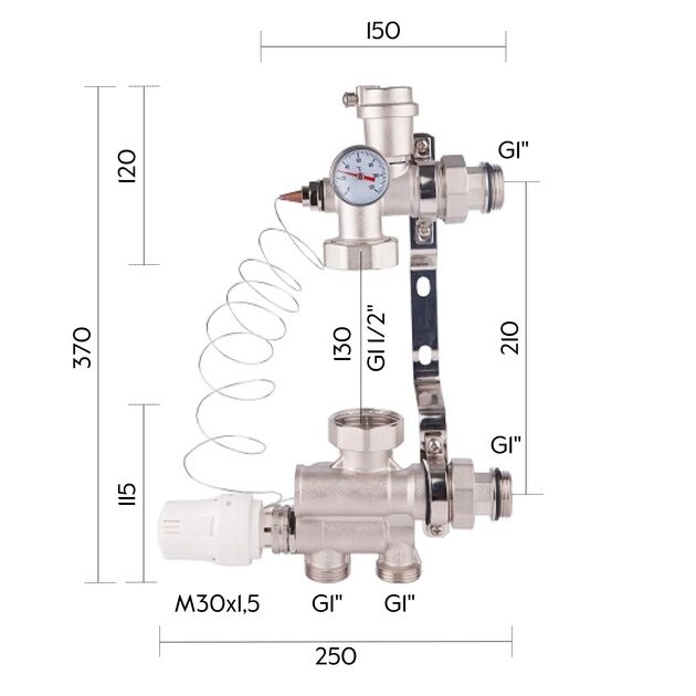 Смесительная группа Thermo Alliance Standart 1" SF007W25, фото , изображение 2 | SNABZHENIE.com.ua Смесительная группа Thermo Alliance Standart 1" SF007W25, фото , изображение 2 | SNABZHENIE.com.ua