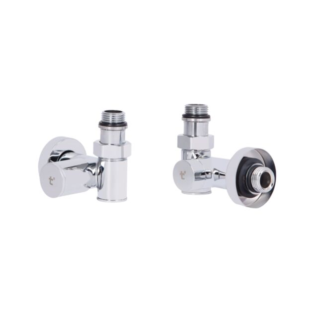 Комплект кранов Thermo Alliance Standart 1/2", хром,  для полотенцесушителя угловой SF395W15HE, фото , зображення 3 | SNABZHENIE.com.ua Комплект кранов Thermo Alliance Standart 1/2", хром,  для полотенцесушителя угловой SF395W15HE, фото , зображення 3 | SNABZHENIE.com.ua
