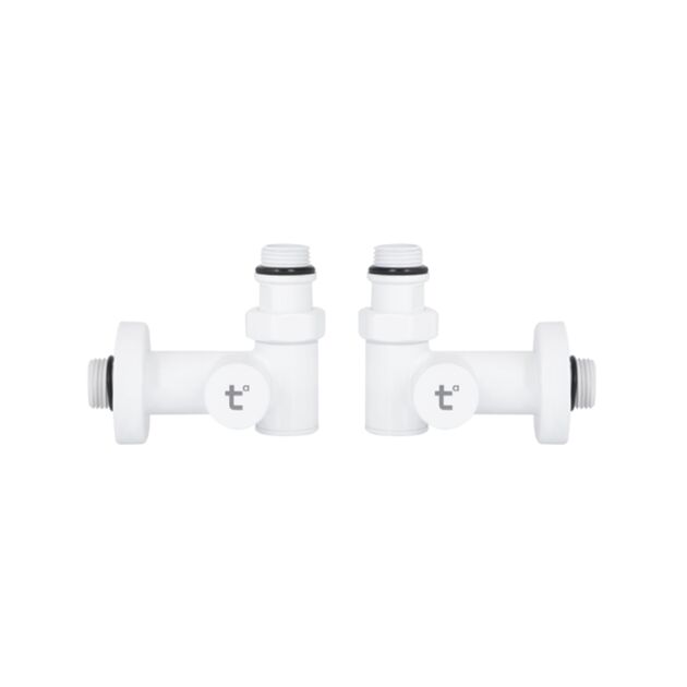 Комплект кранов Thermo Alliance Standart 1/2" белый, для полотенцесушителя угловой SF395W15HEW, фото , зображення 4 | SNABZHENIE.com.ua Комплект кранов Thermo Alliance Standart 1/2" белый, для полотенцесушителя угловой SF395W15HEW, фото , зображення 4 | SNABZHENIE.com.ua