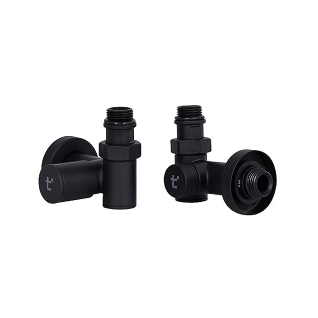 Комплект кранов Thermo Alliance Standart 1/2" черный, для полотенцесушителя угловой SF395W15HEB, фото , зображення 3 | SNABZHENIE.com.ua Комплект кранов Thermo Alliance Standart 1/2" черный, для полотенцесушителя угловой SF395W15HEB, фото , зображення 3 | SNABZHENIE.com.ua