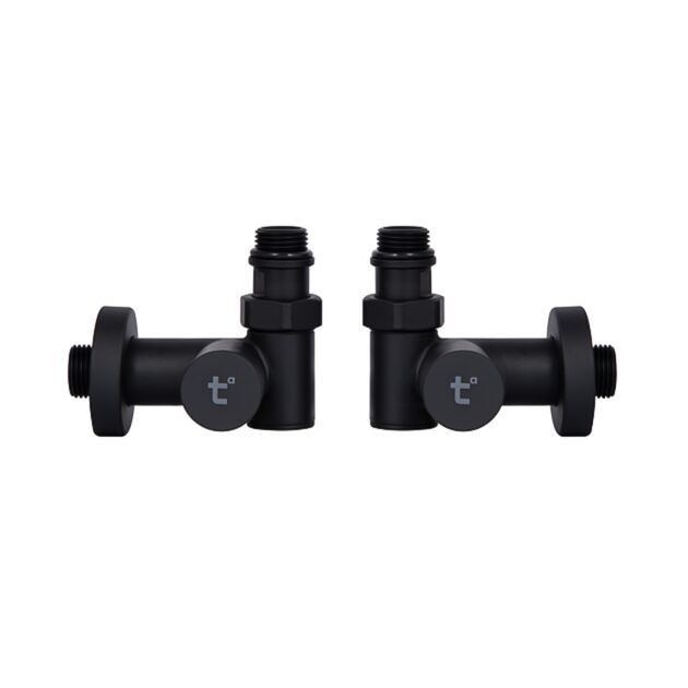 Комплект кранов Thermo Alliance Standart 1/2" черный, для полотенцесушителя угловой SF395W15HEB, фото , зображення 4 | SNABZHENIE.com.ua Комплект кранов Thermo Alliance Standart 1/2" черный, для полотенцесушителя угловой SF395W15HEB, фото , зображення 4 | SNABZHENIE.com.ua