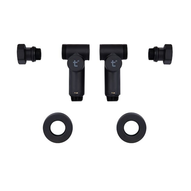 Комплект кранов Thermo Alliance Standart 1/2" черный, для полотенцесушителя угловой SF395W15HEB, фото , зображення 5 | SNABZHENIE.com.ua Комплект кранов Thermo Alliance Standart 1/2" черный, для полотенцесушителя угловой SF395W15HEB, фото , зображення 5 | SNABZHENIE.com.ua