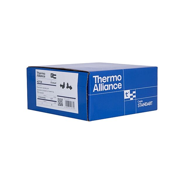 Комплект кранов Thermo Alliance Standart 1/2" черный, для полотенцесушителя угловой SF395W15HEB, фото , зображення 8 | SNABZHENIE.com.ua Комплект кранов Thermo Alliance Standart 1/2" черный, для полотенцесушителя угловой SF395W15HEB, фото , зображення 8 | SNABZHENIE.com.ua