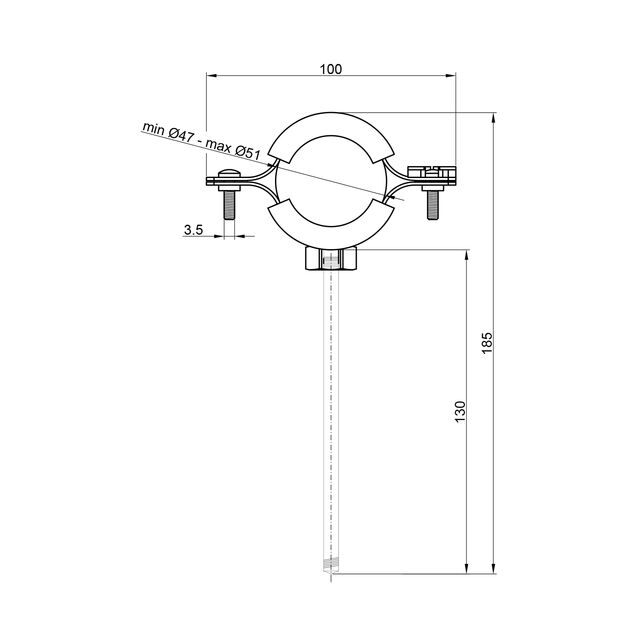 Хомут Thermo Alliance Forte 11/2" (D47-51 мм) SF10040, фото , зображення 2 | SNABZHENIE.com.ua Хомут Thermo Alliance Forte 11/2" (D47-51 мм) SF10040, фото , зображення 2 | SNABZHENIE.com.ua