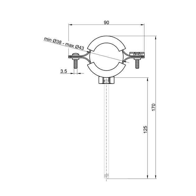 Хомут Thermo Alliance Forte 11/4" (D38-43 мм) SF10032, фото , зображення 2 | SNABZHENIE.com.ua Хомут Thermo Alliance Forte 11/4" (D38-43 мм) SF10032, фото , зображення 2 | SNABZHENIE.com.ua