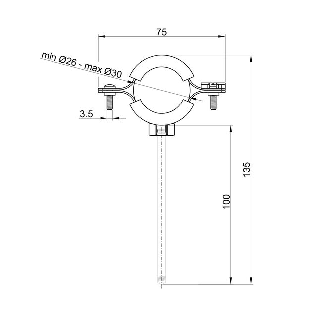 Хомут Thermo Alliance Forte 3/4" (D26-30 мм) SF10020, фото , зображення 2 | SNABZHENIE.com.ua Хомут Thermo Alliance Forte 3/4" (D26-30 мм) SF10020, фото , зображення 2 | SNABZHENIE.com.ua