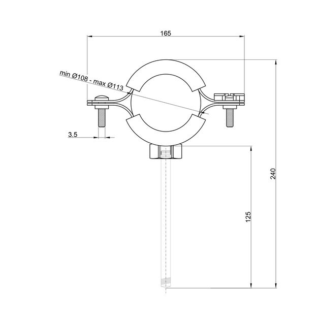 Хомут Thermo Alliance Forte 4" (D110-120 мм) SF100100, фото , зображення 2 | SNABZHENIE.com.ua Хомут Thermo Alliance Forte 4" (D110-120 мм) SF100100, фото , зображення 2 | SNABZHENIE.com.ua