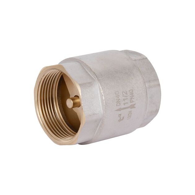 Обратный клапан Thermo Alliance Standart 1 1/2"ВВ с латунным штоком TAS240W40, фото , зображення 3 | SNABZHENIE.com.ua Обратный клапан Thermo Alliance Standart 1 1/2"ВВ с латунным штоком TAS240W40, фото , зображення 3 | SNABZHENIE.com.ua