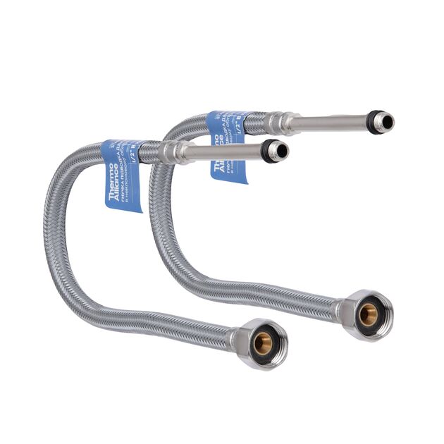 Шланг для подключения смесителя Thermo Alliance Standart (пара) 60 см NYLON M10x1/2"В длинная игла TAS386W60L, фото  | SNABZHENIE.com.ua