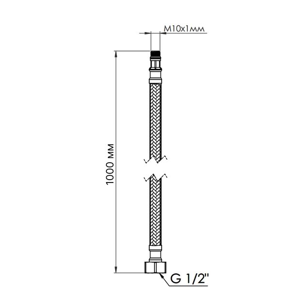 Шланг для подключения смесителя Thermo Alliance Standart (пара) 100 см NYLON M10x1/2"В TAS386W100, фото , зображення 2 | SNABZHENIE.com.ua Шланг для подключения смесителя Thermo Alliance Standart (пара) 100 см NYLON M10x1/2"В TAS386W100, фото , зображення 2 | SNABZHENIE.com.ua