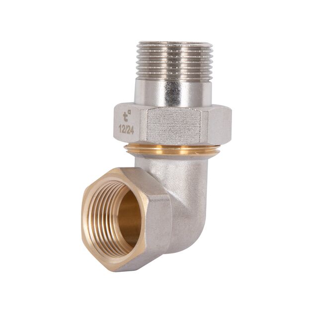 Сгон-американка Thermo Alliance Standart 3/4"ВН никель, угловой TAS191W20, фото  | SNABZHENIE.com.ua