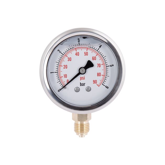 Манометр с глицерином Thermo Alliance Forte 6 бар, 1/4"Н, нижнее подключение TAF170G6B, фото  | SNABZHENIE.com.ua