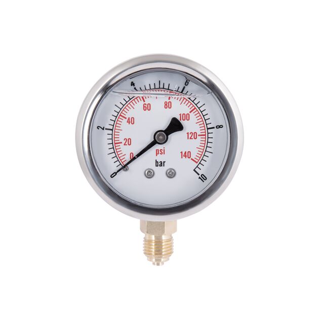 Манометр с глицерином Thermo Alliance Forte 10 бар, 1/4"Н, нижнее подключение TAF170G10B, фото  | SNABZHENIE.com.ua