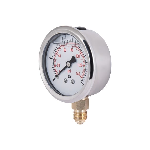 Манометр с глицерином Thermo Alliance Forte 10 бар, 1/4"Н, нижнее подключение TAF170G10B, фото , изображение 3 | SNABZHENIE.com.ua Манометр с глицерином Thermo Alliance Forte 10 бар, 1/4"Н, нижнее подключение TAF170G10B, фото , изображение 3 | SNABZHENIE.com.ua