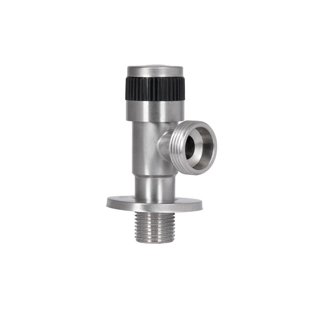 Кран угловой Thermo Alliance Standart 1/2"Нх3/4"Н нерж., с керам. буксой TAS345W1520SS, фото , изображение 3 | SNABZHENIE.com.ua Кран угловой Thermo Alliance Standart 1/2"Нх3/4"Н нерж., с керам. буксой TAS345W1520SS, фото , изображение 3 | SNABZHENIE.com.ua