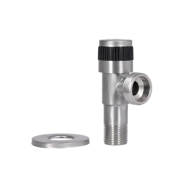 Кран угловой Thermo Alliance Standart 1/2"Нх3/4"Н нерж., с керам. буксой TAS345W1520SS, фото , изображение 7 | SNABZHENIE.com.ua Кран угловой Thermo Alliance Standart 1/2"Нх3/4"Н нерж., с керам. буксой TAS345W1520SS, фото , изображение 7 | SNABZHENIE.com.ua