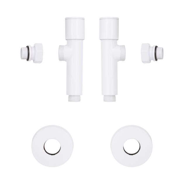 Комплект кранов Thermo Alliance Standart 1/2" Н для полотенцесушителя угловой белый SF395W15W, фото , зображення 5 | SNABZHENIE.com.ua Комплект кранов Thermo Alliance Standart 1/2" Н для полотенцесушителя угловой белый SF395W15W, фото , зображення 5 | SNABZHENIE.com.ua