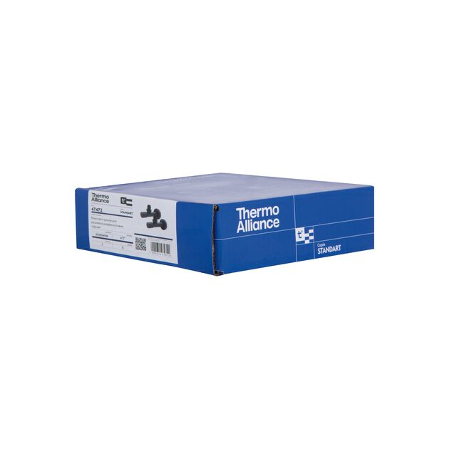 Комплект кранов Thermo Alliance Standart 1/2" Н для полотенцесушителя угловой черный SF395W15B, фото , зображення 8 | SNABZHENIE.com.ua Комплект кранов Thermo Alliance Standart 1/2" Н для полотенцесушителя угловой черный SF395W15B, фото , зображення 8 | SNABZHENIE.com.ua