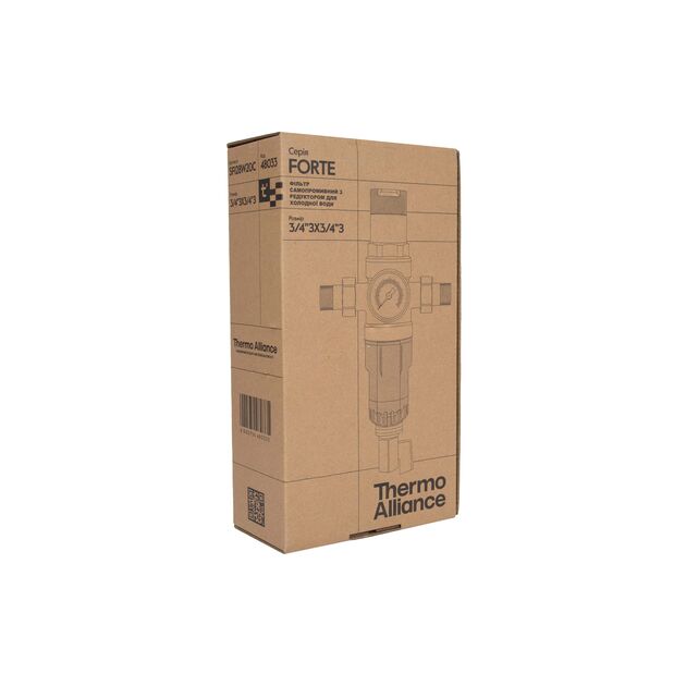 Фильтр самопромывной Thermo Alliance Forte 3/4" с редуктором для холодной воды SF128W20C, фото , зображення 8 | SNABZHENIE.com.ua Фильтр самопромывной Thermo Alliance Forte 3/4" с редуктором для холодной воды SF128W20C, фото , зображення 8 | SNABZHENIE.com.ua