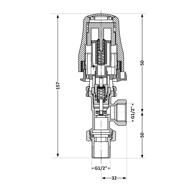 Thermo Alliance Standart Кран RTL угловой 1/2" ВН   TAS01515, фото , изображение 2 | SNABZHENIE.com.ua Thermo Alliance Standart Кран RTL угловой 1/2" ВН   TAS01515, фото , изображение 2 | SNABZHENIE.com.ua