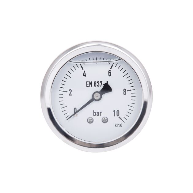 Thermo Alliance Forte Манометр глицериновый d63 мм, 1/4"Н с задним подключением (латунь) 0–10 бар TAF171G10B, фото  | SNABZHENIE.com.ua