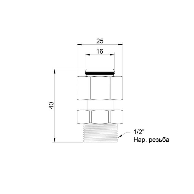 Переходник обжимной SD Plus 16х1/2" НР SD154W1615, фото , изображение 2 | SNABZHENIE.com.ua Переходник обжимной SD Plus 16х1/2" НР SD154W1615, фото , изображение 2 | SNABZHENIE.com.ua