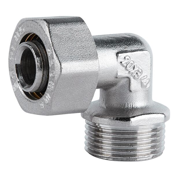 Уголок обжимной SD Plus 20х3/4" НР SD157W2020, фото  | SNABZHENIE.com.ua