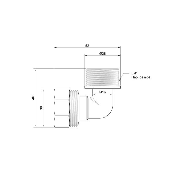 Уголок обжимной SD Plus 20х3/4" НР SD157W2020, фото , зображення 2 | SNABZHENIE.com.ua Уголок обжимной SD Plus 20х3/4" НР SD157W2020, фото , зображення 2 | SNABZHENIE.com.ua