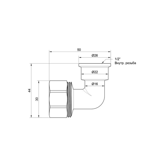 Уголок обжимной SD Plus 20х1/2" ВР SD156W2015, фото , изображение 2 | SNABZHENIE.com.ua Уголок обжимной SD Plus 20х1/2" ВР SD156W2015, фото , изображение 2 | SNABZHENIE.com.ua