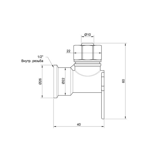 Угол обжимной SD Plus настенный 16х1/2" ВР SD162W1615, фото , зображення 2 | SNABZHENIE.com.ua Угол обжимной SD Plus настенный 16х1/2" ВР SD162W1615, фото , зображення 2 | SNABZHENIE.com.ua