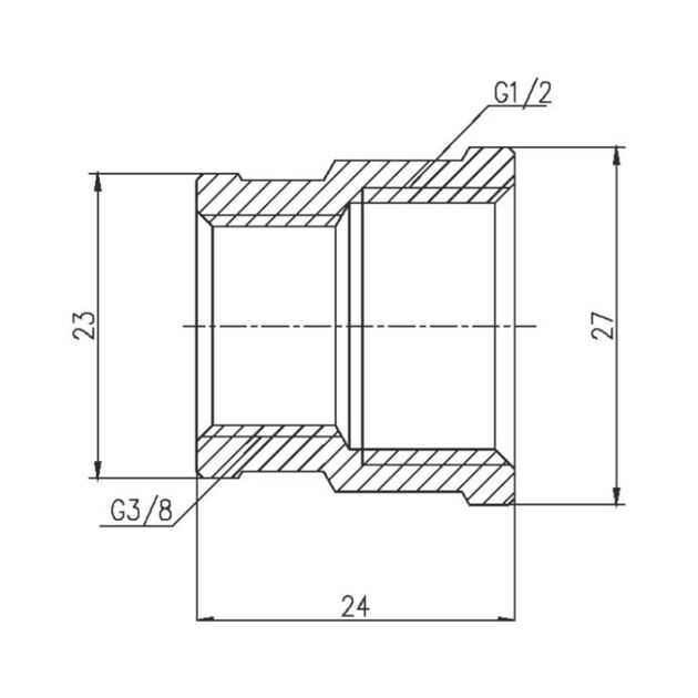 Муфта редукционная SD Forte 1/2"х3/8" ВВ SF357159, фото , зображення 2 | SNABZHENIE.com.ua Муфта редукционная SD Forte 1/2"х3/8" ВВ SF357159, фото , зображення 2 | SNABZHENIE.com.ua