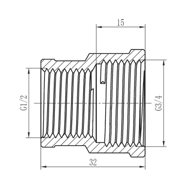Муфта редукционная SD Forte 1/2"х3/4" ВВ SF3572015, фото , изображение 2 | SNABZHENIE.com.ua Муфта редукционная SD Forte 1/2"х3/4" ВВ SF3572015, фото , изображение 2 | SNABZHENIE.com.ua