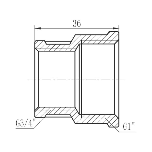 Муфта редукционная SD Forte 1"х3/4" ВВ SF3572520, фото , зображення 2 | SNABZHENIE.com.ua Муфта редукционная SD Forte 1"х3/4" ВВ SF3572520, фото , зображення 2 | SNABZHENIE.com.ua