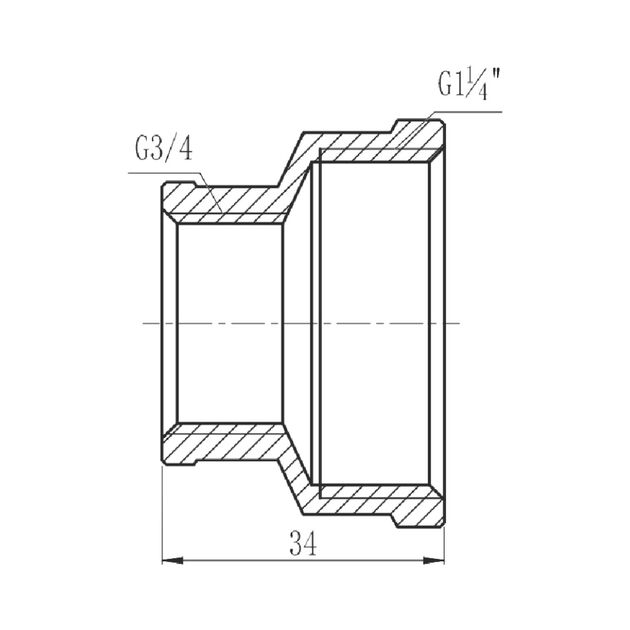 Муфта редукционная SD Forte 1" 1/4х3/4" ВВ SF3573220, фото , зображення 2 | SNABZHENIE.com.ua Муфта редукционная SD Forte 1" 1/4х3/4" ВВ SF3573220, фото , зображення 2 | SNABZHENIE.com.ua