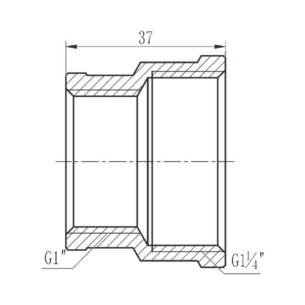 Муфта редукционная SD Forte 1" 1/4х1" ВВ SF3573225, фото , изображение 2 | SNABZHENIE.com.ua Муфта редукционная SD Forte 1" 1/4х1" ВВ SF3573225, фото , изображение 2 | SNABZHENIE.com.ua