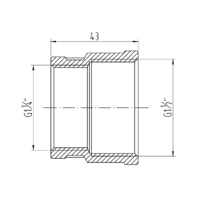 Муфта редукционная SD Forte 1" 1/2х1" 1/4 ВВ SF3574032, фото , зображення 2 | SNABZHENIE.com.ua Муфта редукционная SD Forte 1" 1/2х1" 1/4 ВВ SF3574032, фото , зображення 2 | SNABZHENIE.com.ua