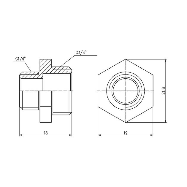 Ниппель редукционный SD Forte 3/8"х1/4" SF35996, фото , зображення 2 | SNABZHENIE.com.ua Ниппель редукционный SD Forte 3/8"х1/4" SF35996, фото , зображення 2 | SNABZHENIE.com.ua